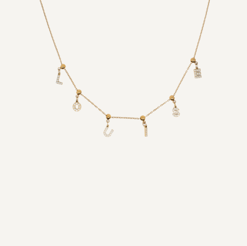 Collier Charms Initiales Personnalisés