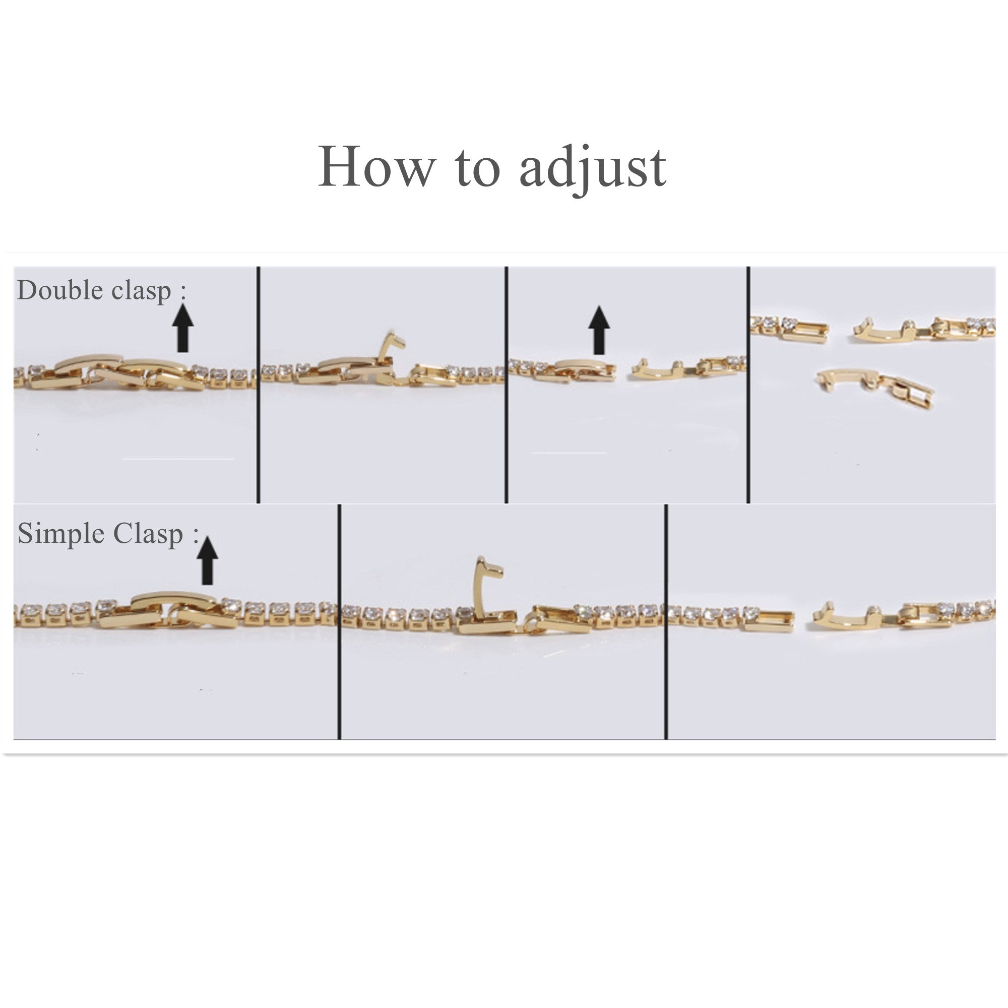 Bracelet Chaîne en Zircon Ajustable