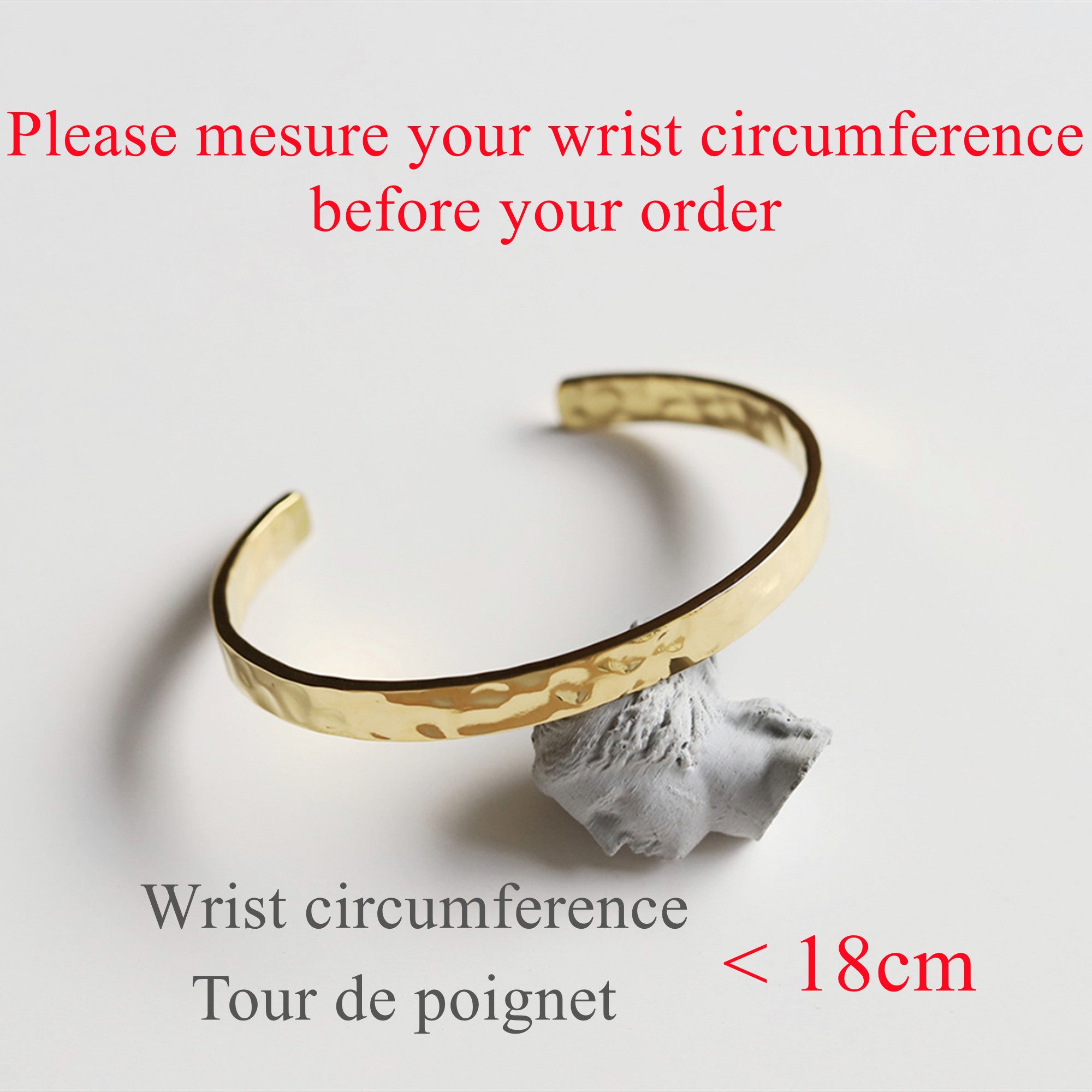 Thick Hammered Bangle Bracelet