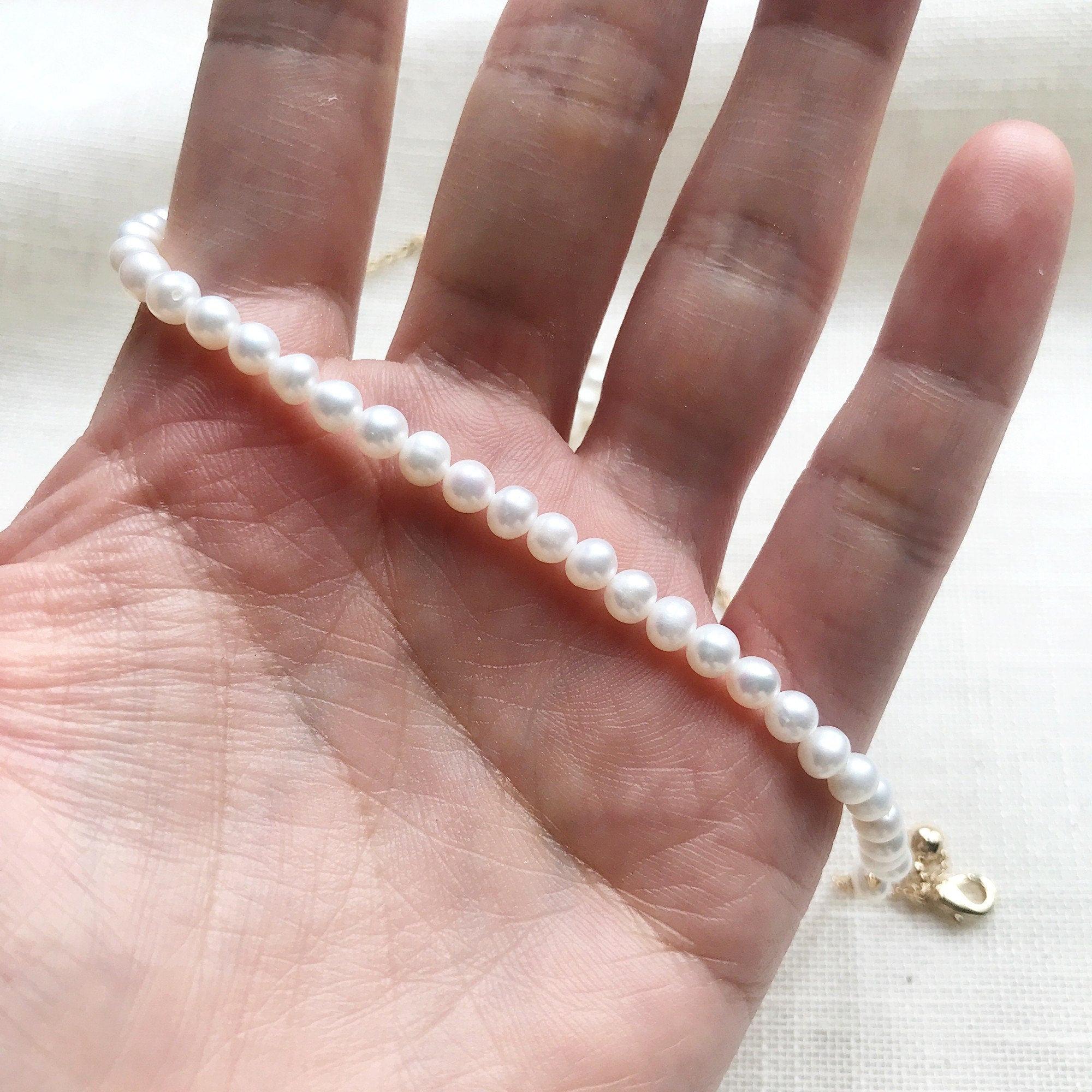 Gold Baroque Freshwater Pearl Necklace, Dainty Gold Plated Baroque Pearl Pendant Necklace, Mother&