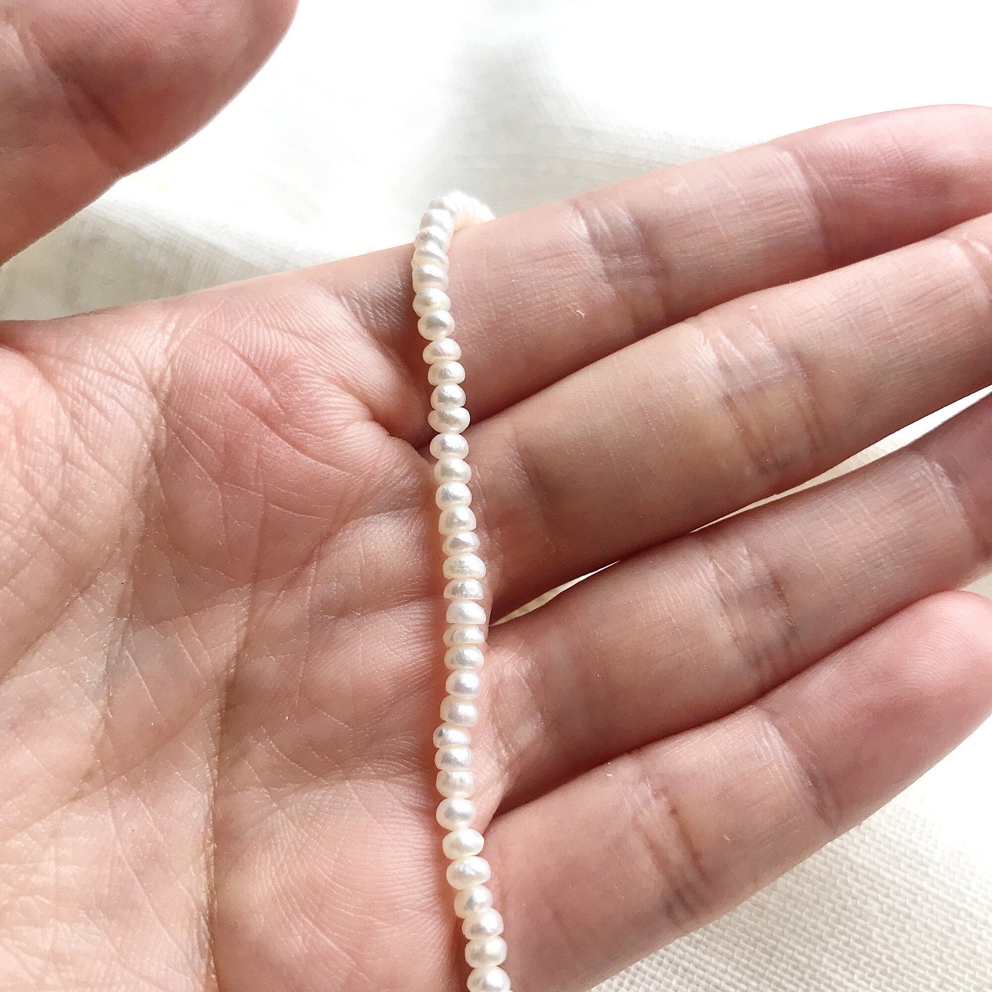 Gold Baroque Freshwater Pearl Necklace, Dainty Gold Plated Baroque Pearl Pendant Necklace, Mother&