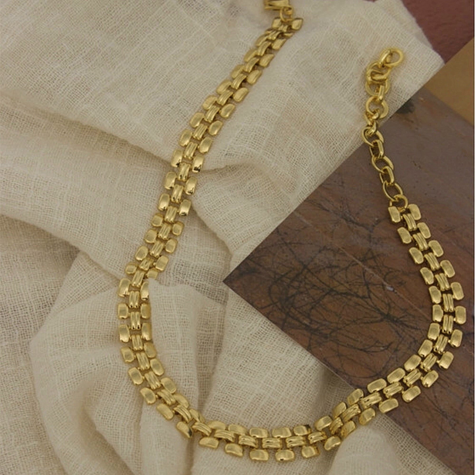 Collier Ras de Cou Grosse Chaîne Maillon de Panthère Plaqué Or style Bohème, Chaîne Maillons de Montre, Cadeau pour elle