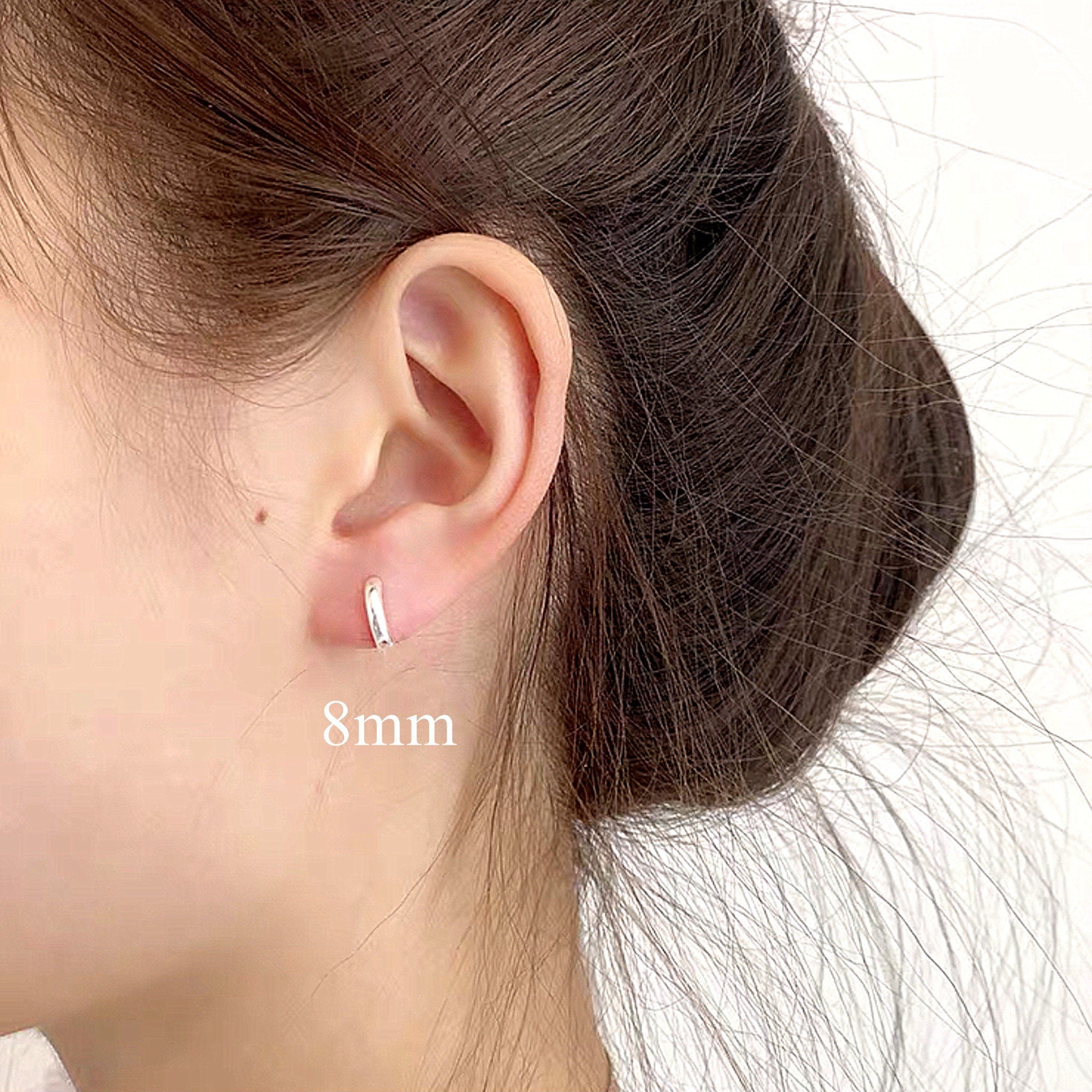 Dainty Small Gold Hoop Earrings - Dainty Tiny and Thin Gold Huggie Earrings - Charm Minimaliste Tragus hoops earrings - Gifts for her