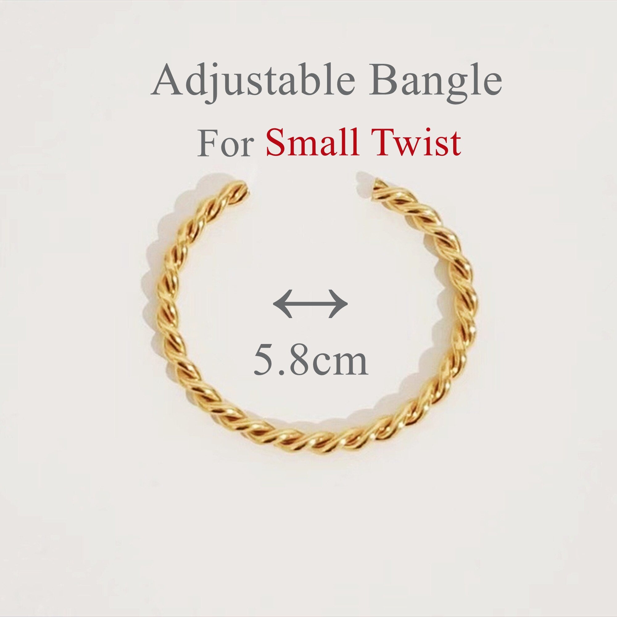 Gold Cuff Twisted Rope Bangle Bracelet