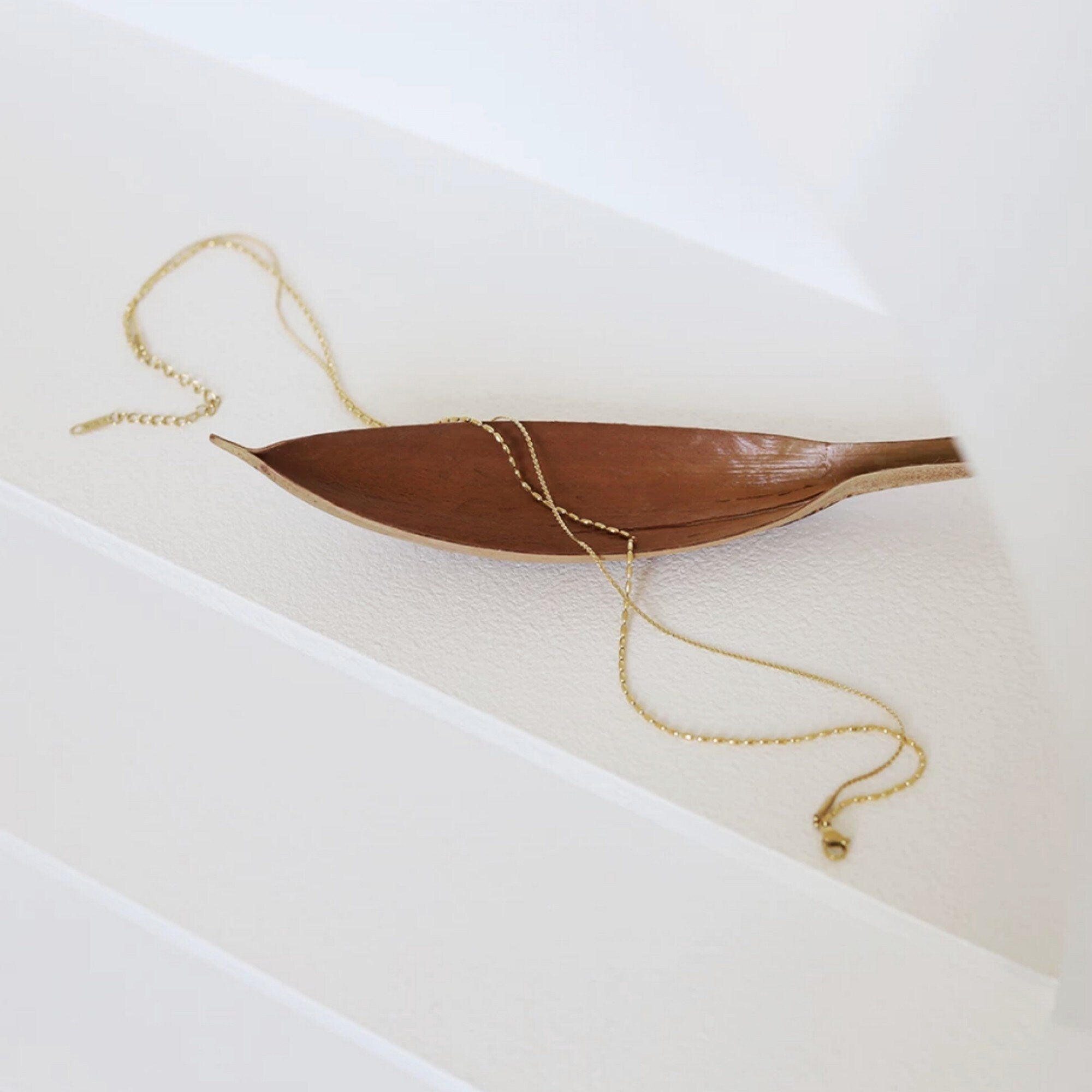 Gold Double Strands Ball Chain and Thin Choker Necklaces, Gold Chain choker Layering Necklace Set