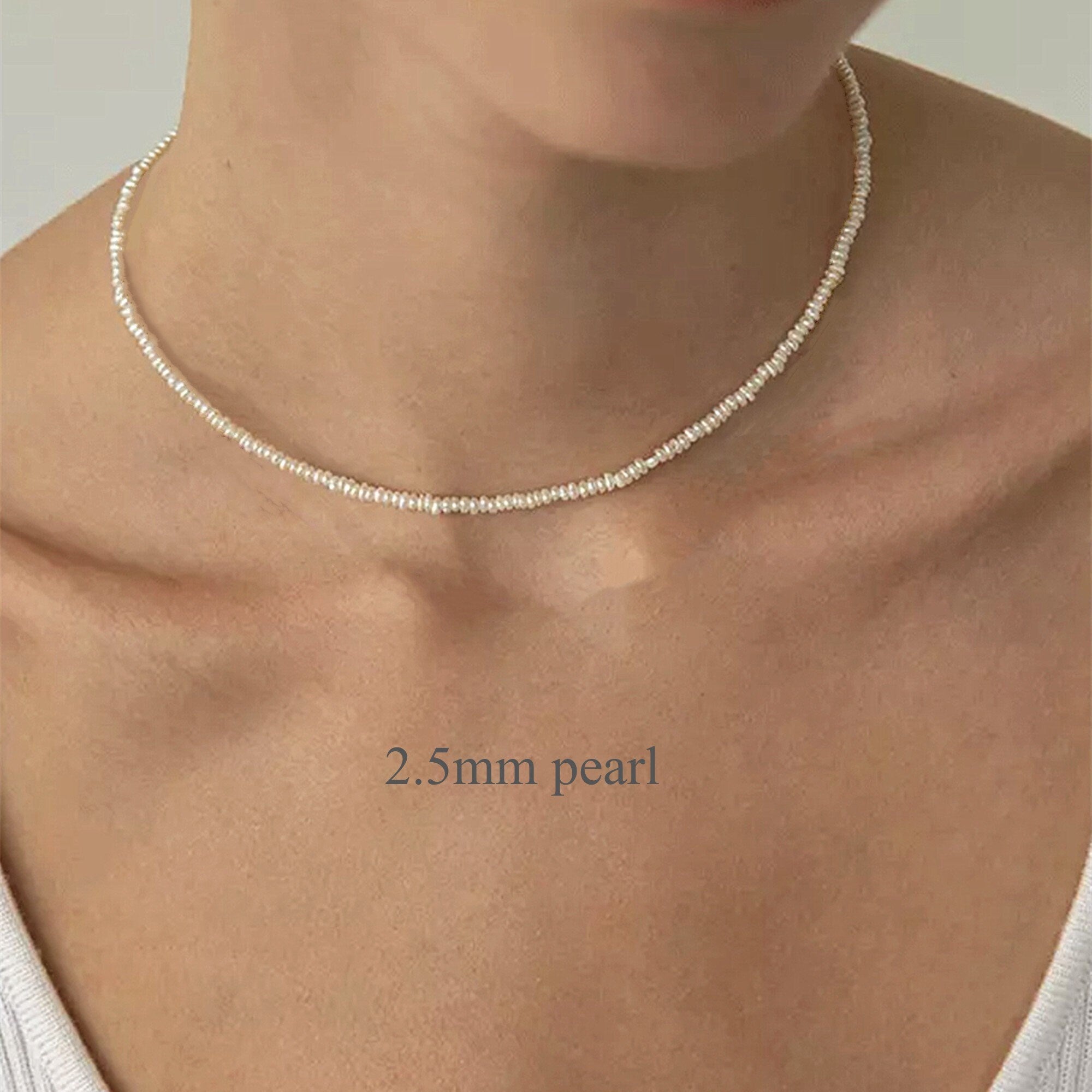 Gold Baroque Freshwater Pearl Necklace, Dainty Gold Plated Baroque Pearl Pendant Necklace, Mother&