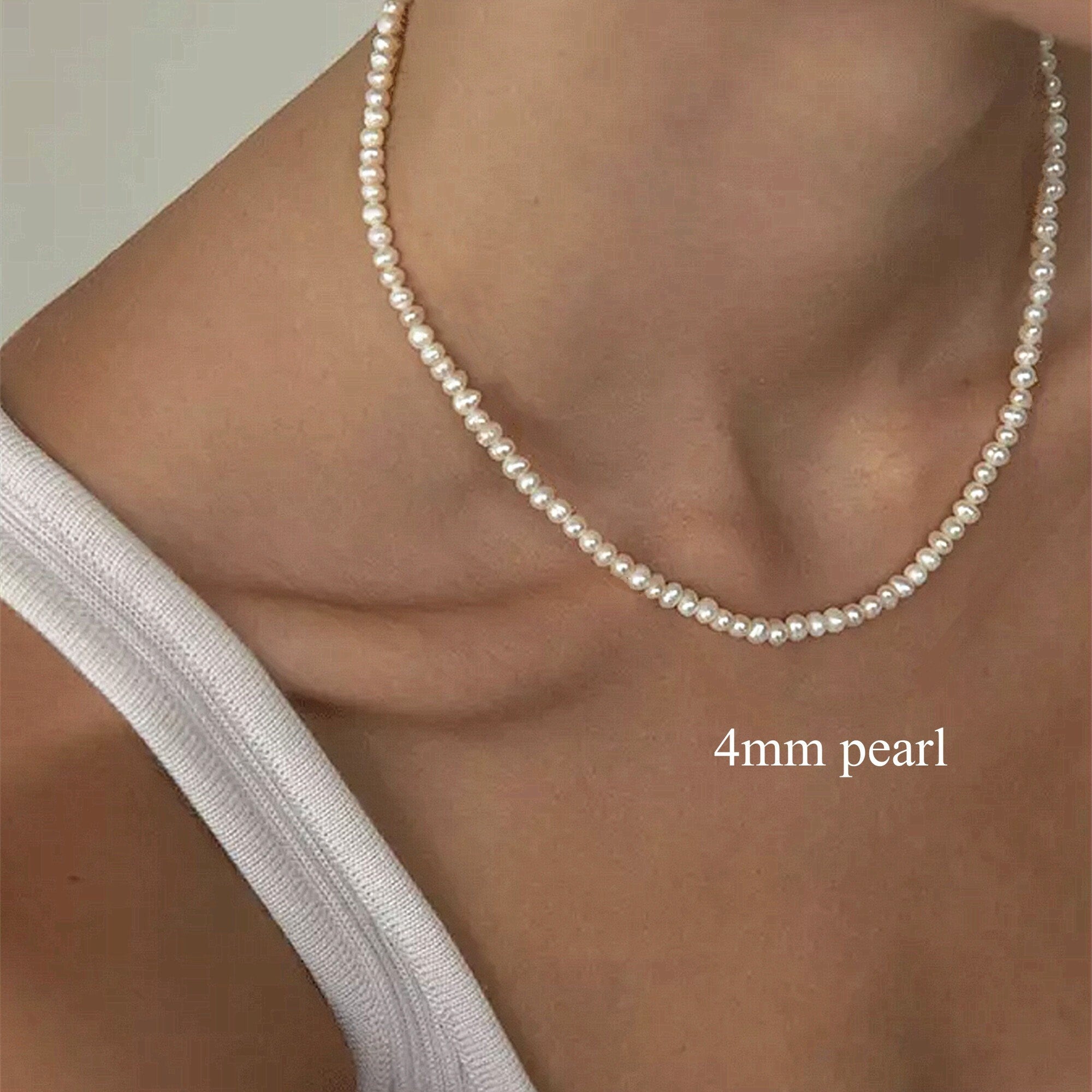 Gold Baroque Freshwater Pearl Necklace, Dainty Gold Plated Baroque Pearl Pendant Necklace, Mother&