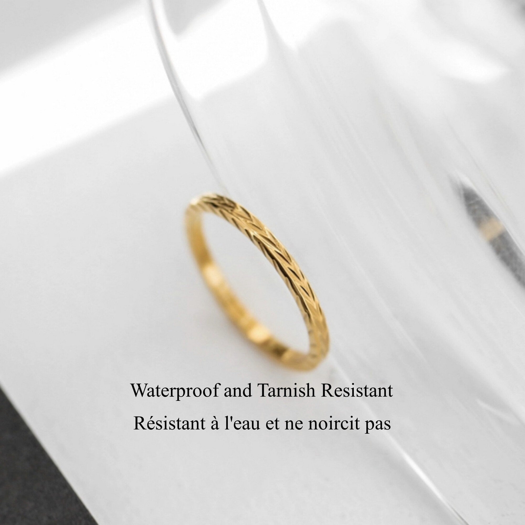 Dainty Hammered Arrow Shaped Gold Plated Ring