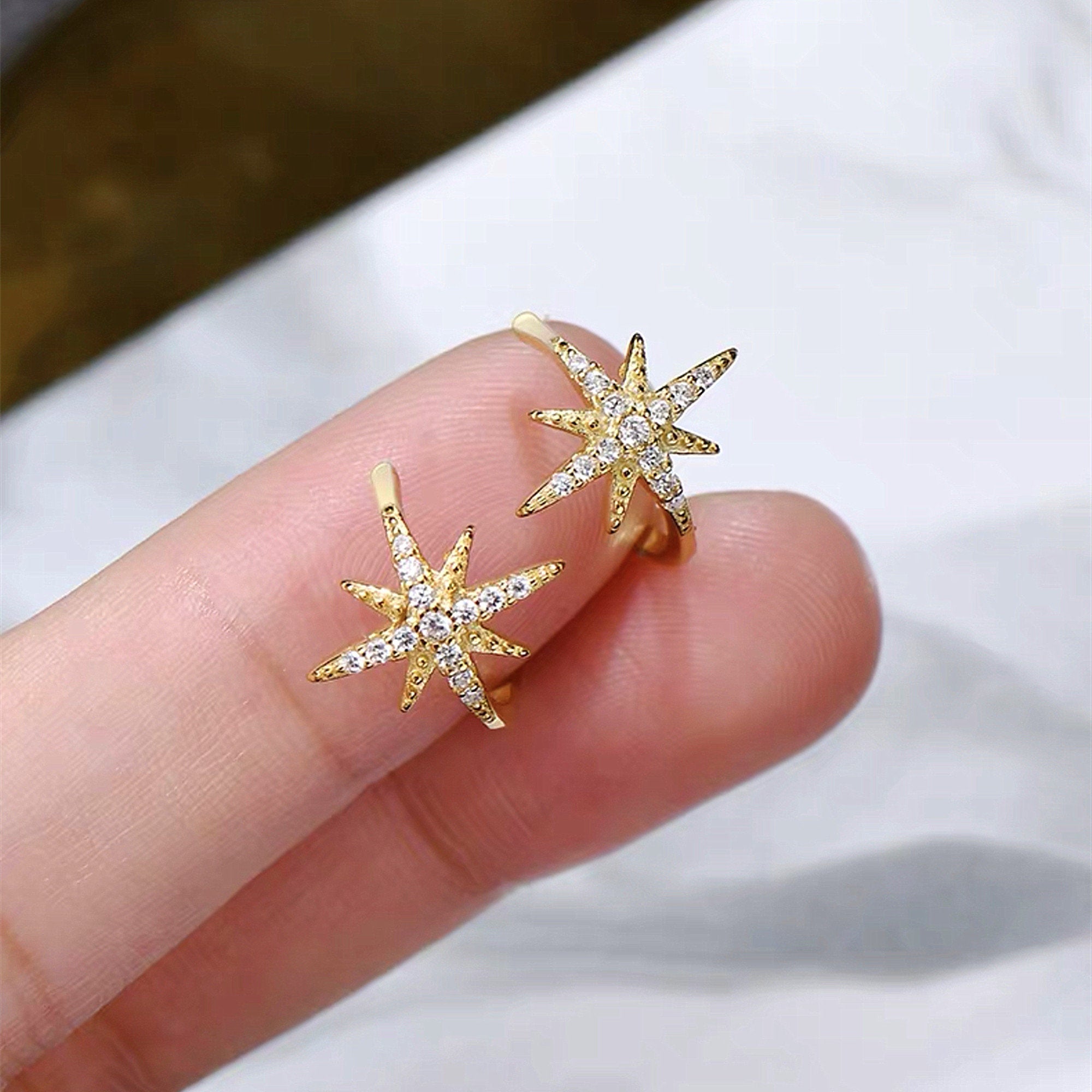 North Star Non-Piercing Earrings