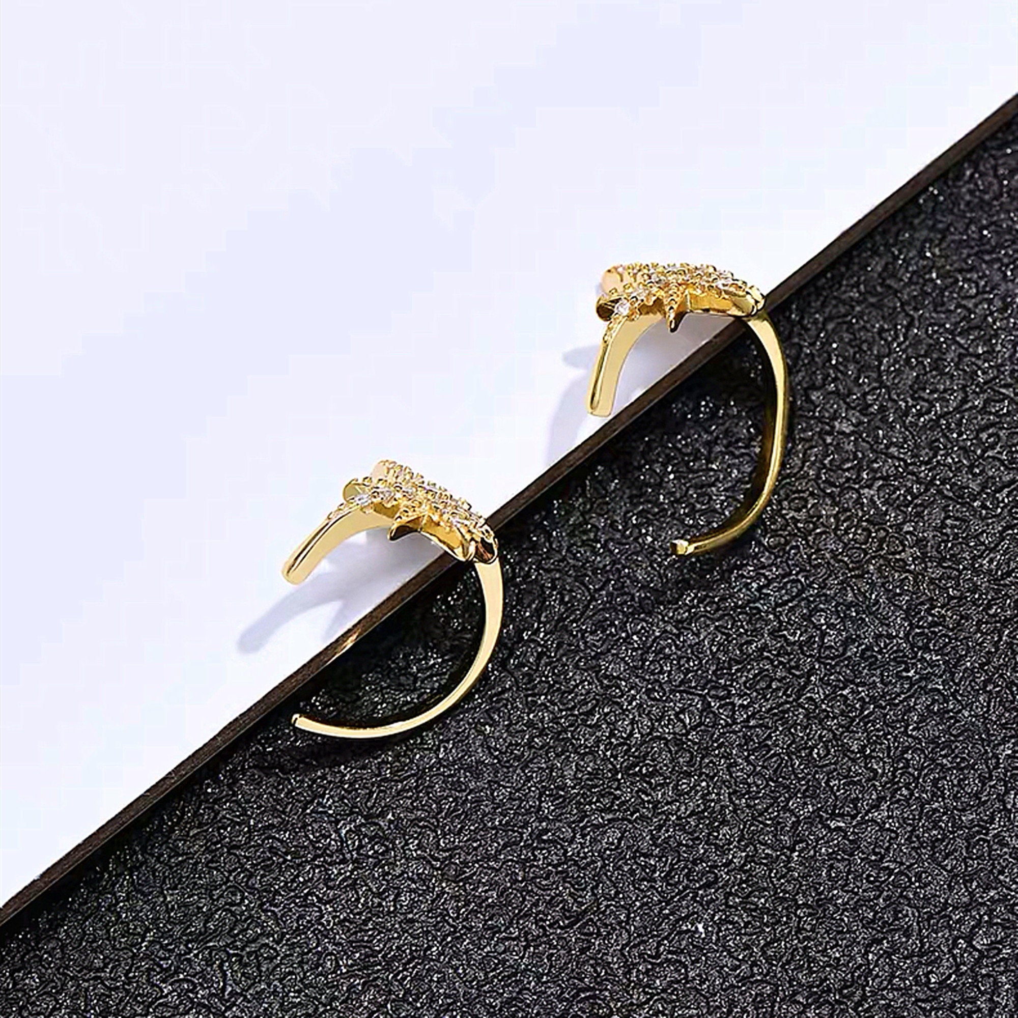 North Star Non-Piercing Earrings