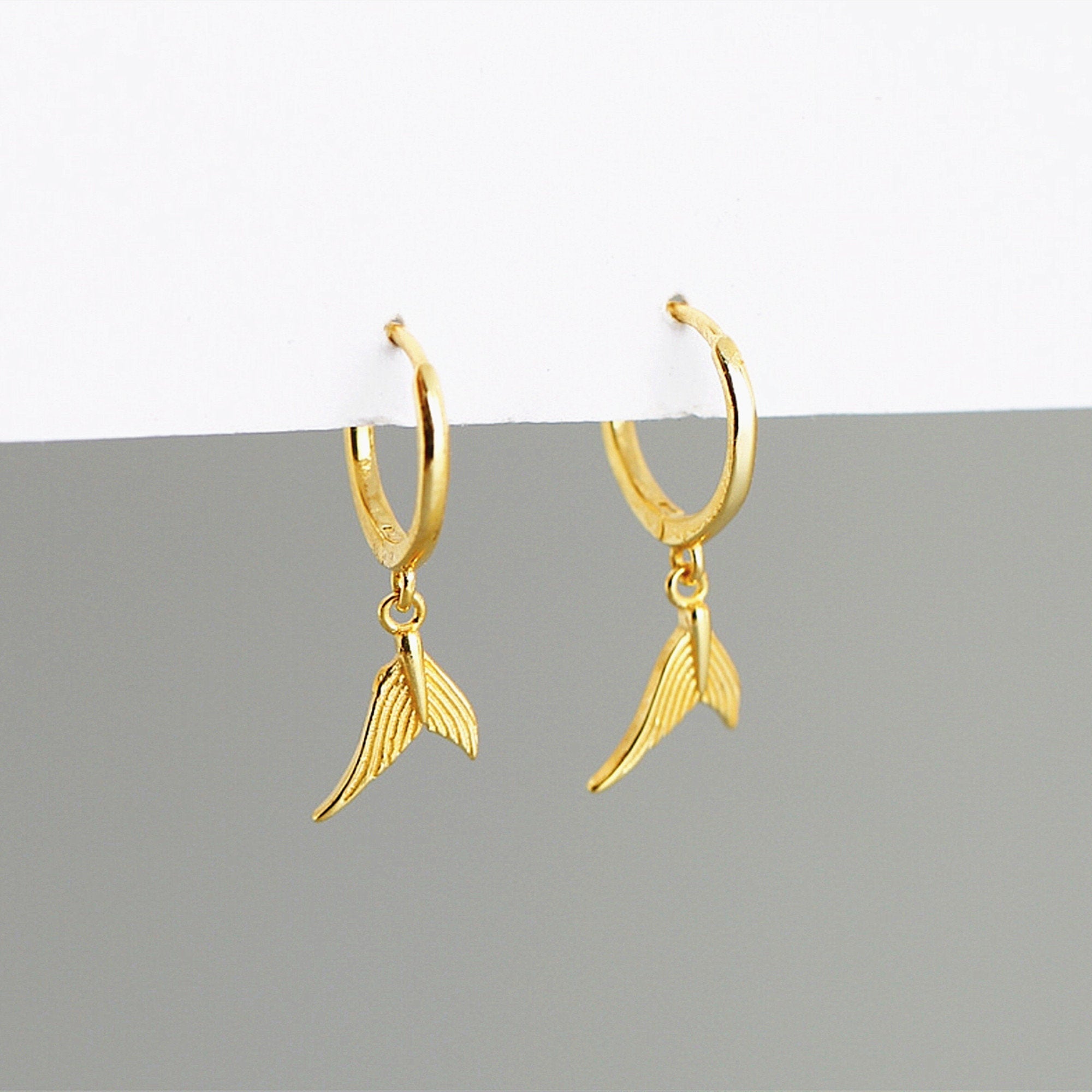 Boucle d’oreille Mini Créole Queue de Sirène