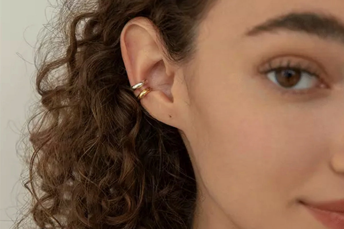 Bague d’Oreille pour Cartilage Or et Argent Simple et délicat