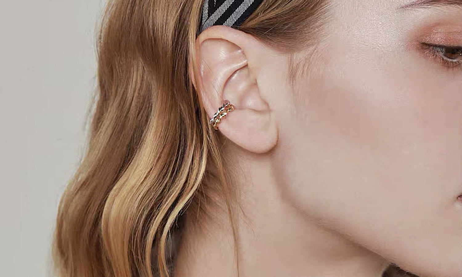 bague d'oreille sans trou torsadée