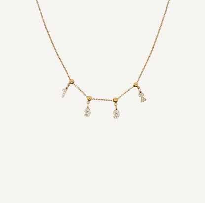 Collier Charms Initiales Personnalisés