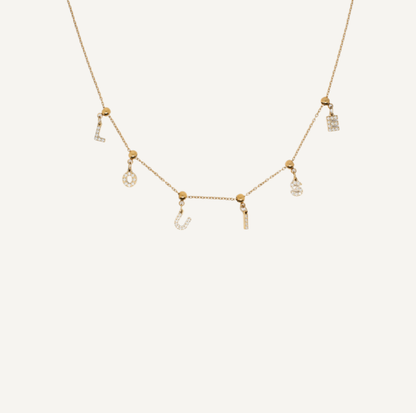 Collier Charms Initiales Personnalisés