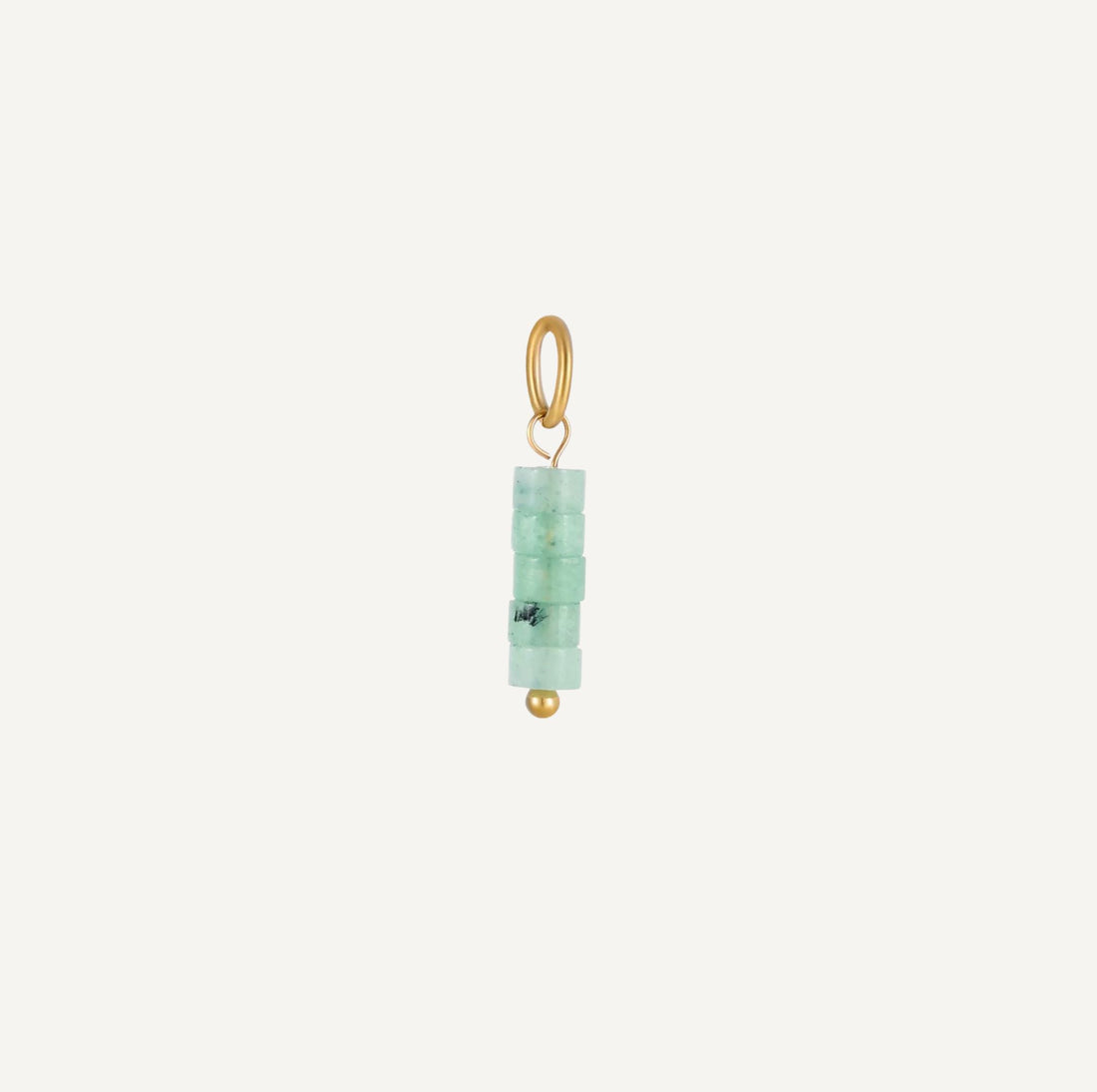 pendentif Aventurine Vert Clair forme cylindre