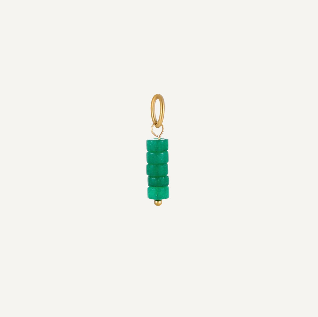pendentif Aventurine Vert Foncé forme cylindre 