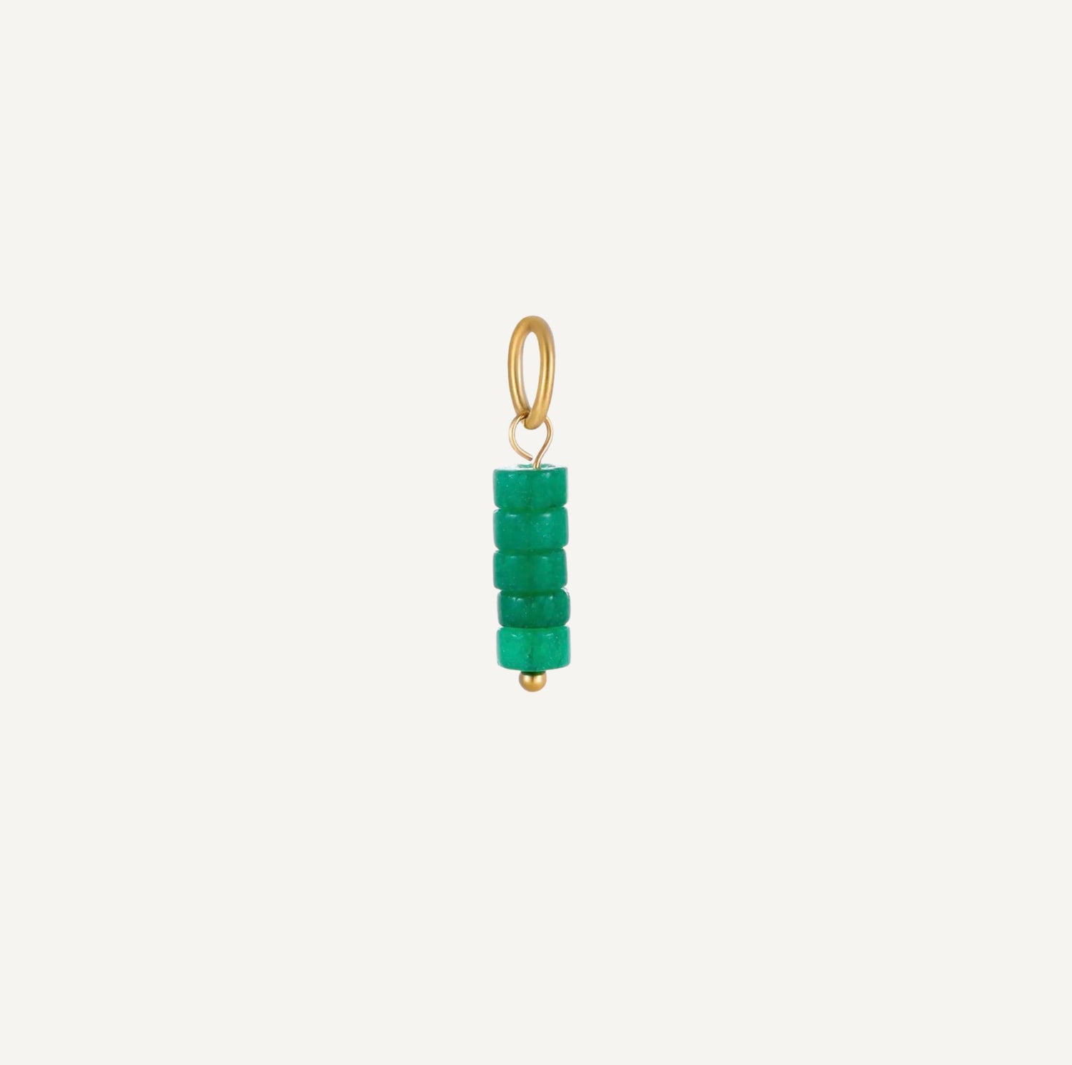 pendentif Aventurine Vert Foncé forme cylindre 