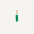 pendentif Aventurine Vert Foncé forme cylindre 