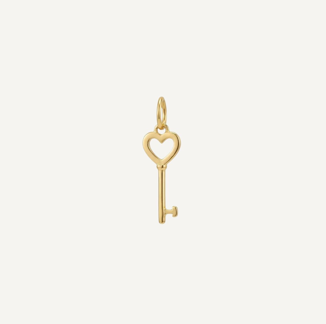 pendentif Clé avec Cœur Doré