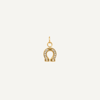 pendentif  Fer à Cheval Zircon Doré