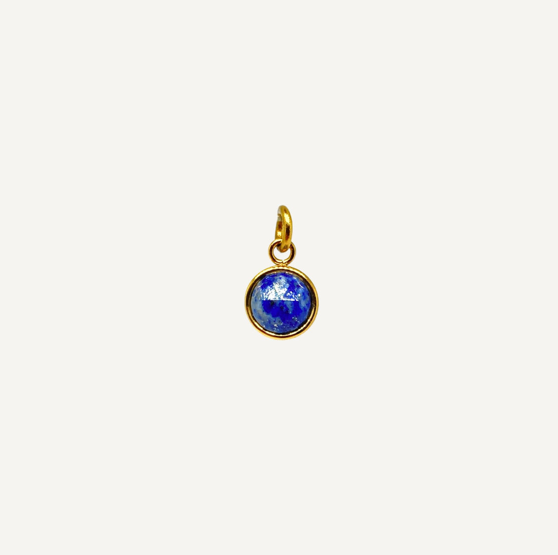pendentif Lapis Lazuli Bleu Rond Coupe de Diamant