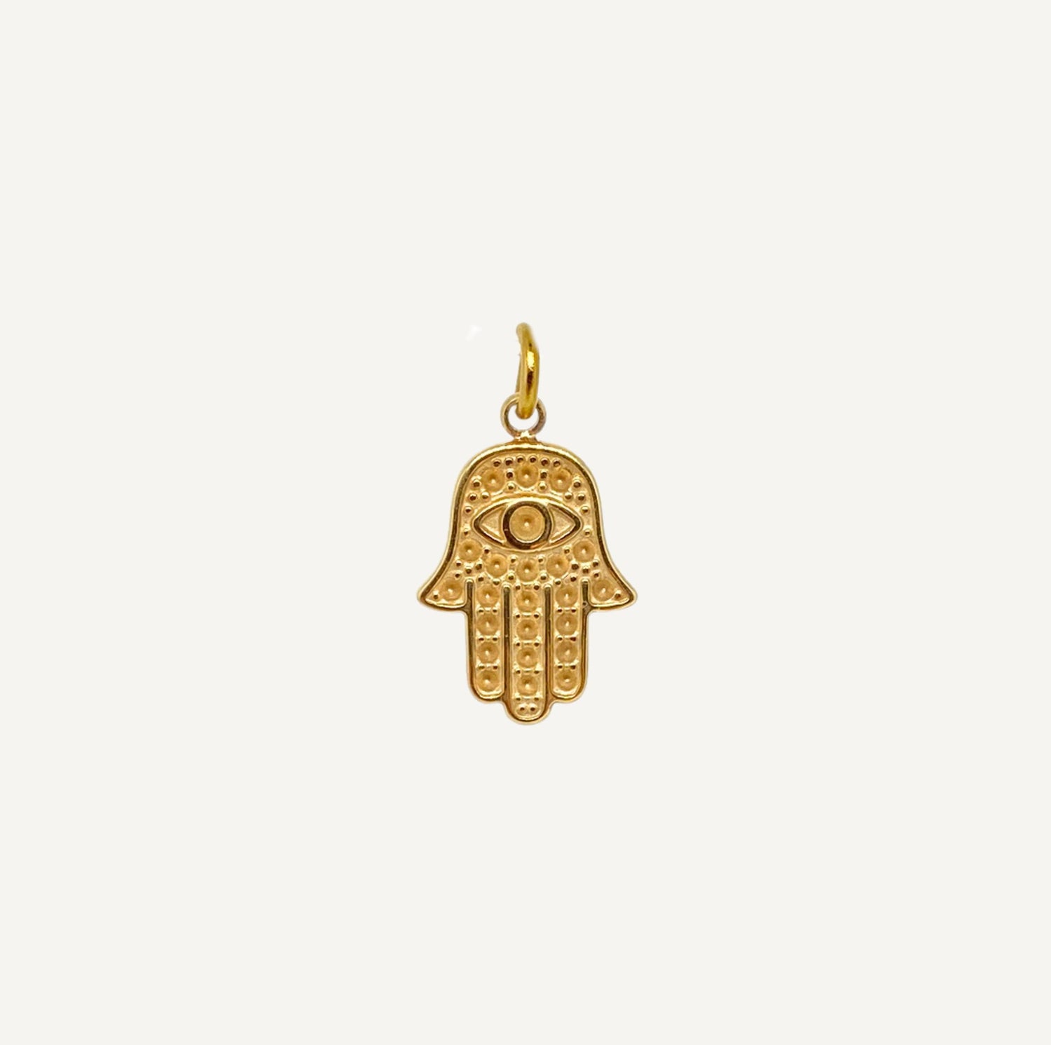 Charm Main de Fatima Texturé Doré