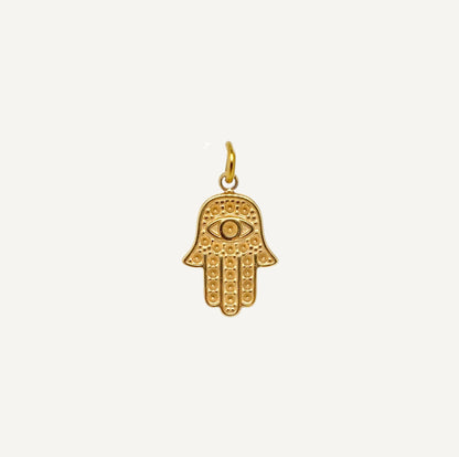 Charm Main de Fatima Texturé Doré