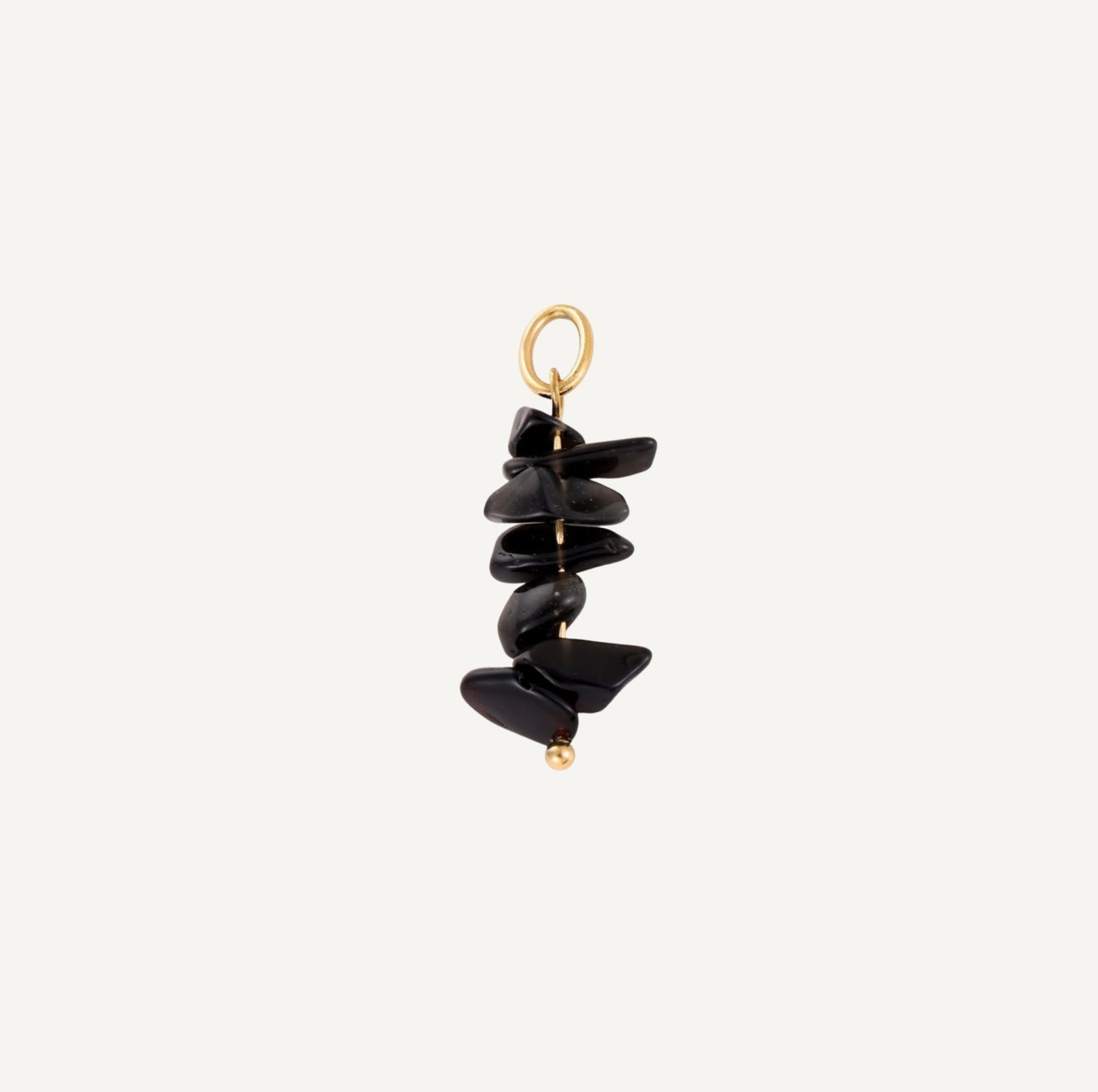 pendentif Obsidienne Noir forme Grappe