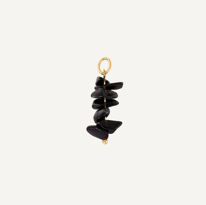 pendentif Obsidienne Noir forme Grappe