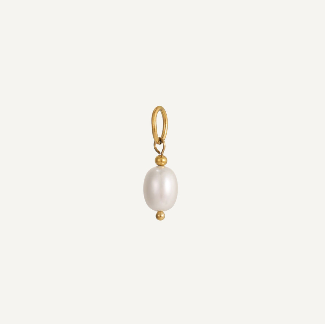 pendentif perle de coquillage blanche ovale
