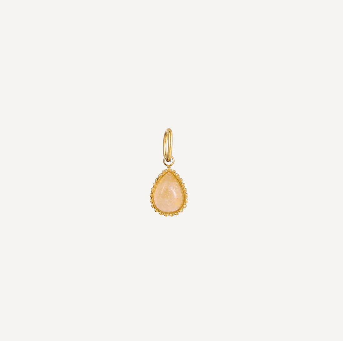 pendentif Quartz Rose Goutte d&