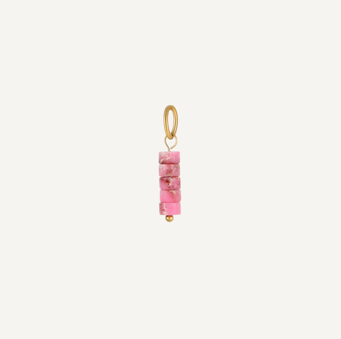 pendentif Rhodonite Rose forme cylindre