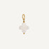Pendentif Trefle à _Quatre Feuilles Nacre Blanche