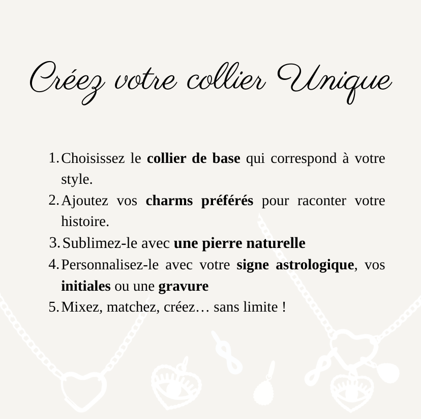 Base Collier Chaîne Gourmette Fermoir Cœur