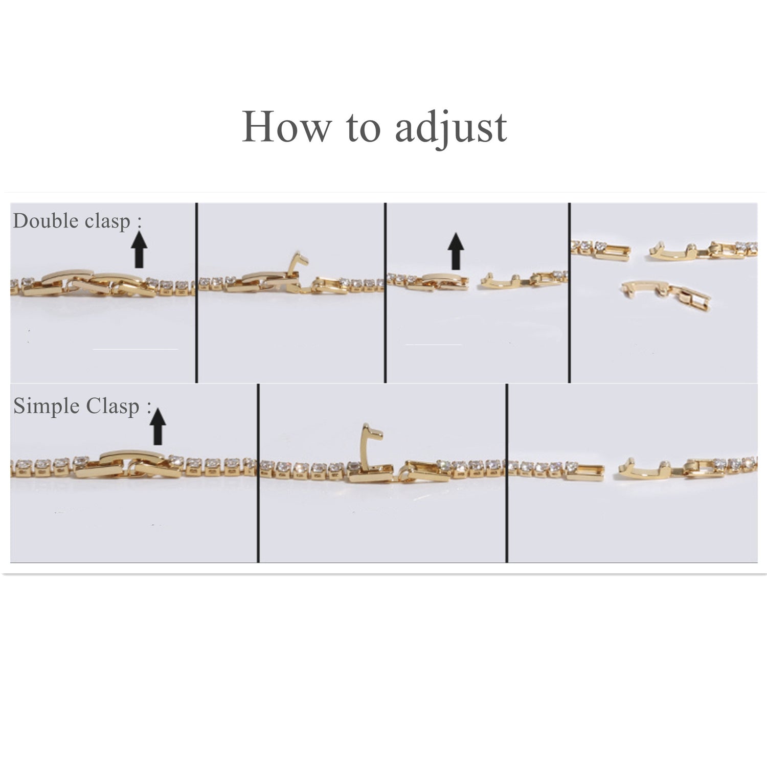 Bracelet Chaîne en Zircon Ajustable