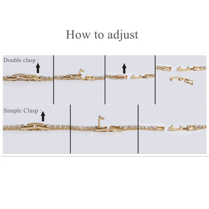 Bracelet Chaîne en Zircon Ajustable