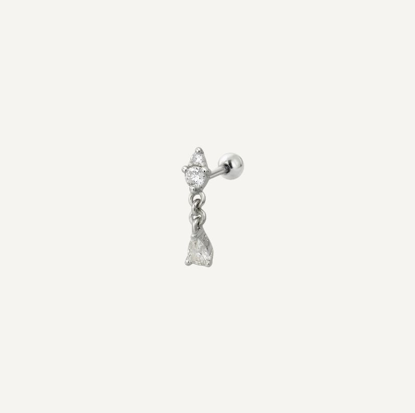 Piercing Pendant Zircon Forme Goutte d&