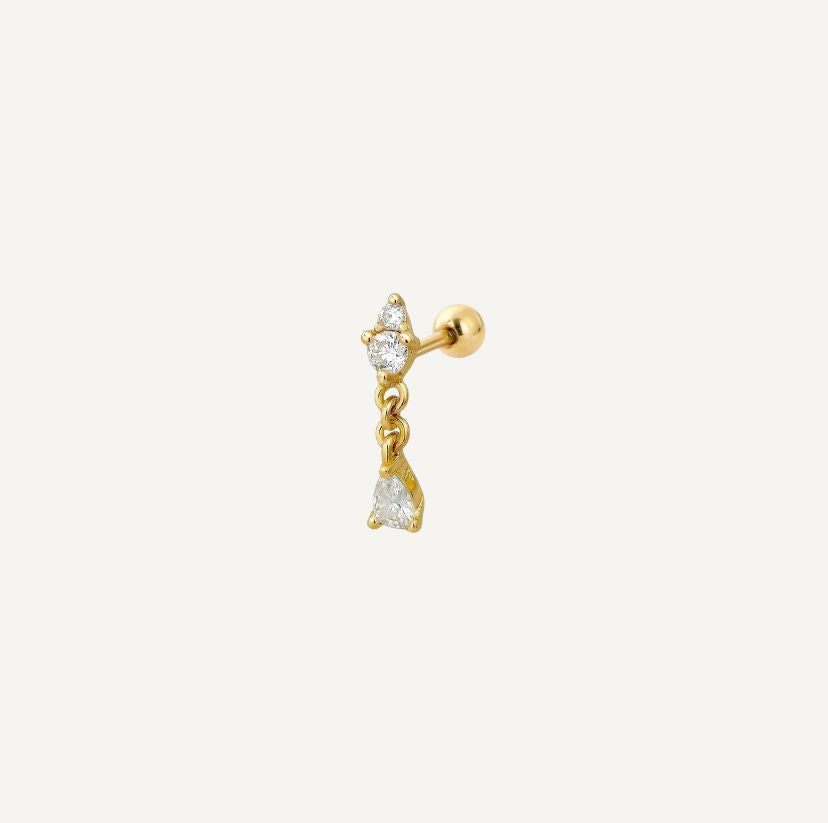 Piercing Pendant Zircon Forme Goutte d&