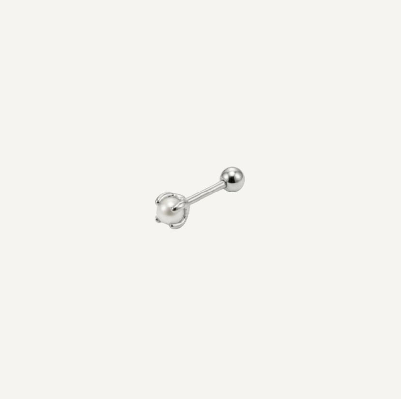 Piercing Petite Perle Ronde Blanche