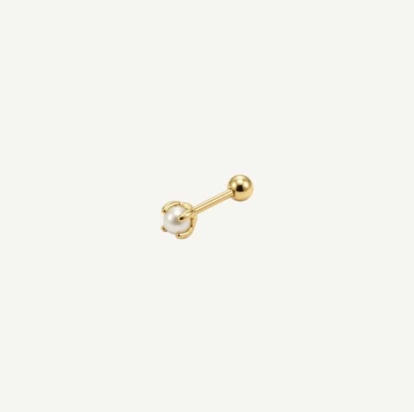 Piercing Petite Perle Ronde Blanche