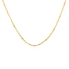 Dainty Gold or Silver Beaded Satellite Chain Necklace Choker, Delicate Layering Necklace