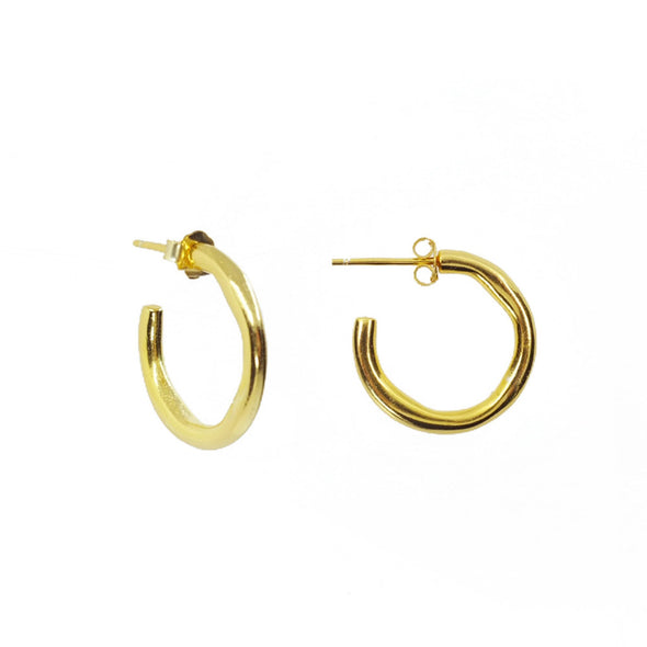 Dainty Gold Open Hoop Earrings with Minimalist Style, Simple Gold Hoops, Sister Birthday Gift or Mothers day jewelry