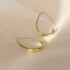 Dainty Gold Chunky Teardrop Hoop Earrings, Gold Vintage Gold Dangle Hoops, Sister Birthday Gift or Mothers day jewelry