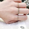Dainty CZ minimal ringMutli Stones Rainbow Band Ring, Delicate Stacking Multicolor Ring, Tiny and Thin Birthstone Ring, 