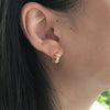 Dainty CZ Star Tiny Gold Huggie earrings, Delicate Small CZ huggie Hoops, Charm Minimaliste hoops earrings, Gifts for her