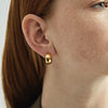 Boucles d’oreilles Créoles Epaisses et Simples Cercle Plaqué Or style minimaliste