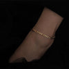Dainty Gold Thick Figaro Ankle Bracelet, Gold Chaine Ankle Bracelet, Figaro Chain Ankle Bracelet