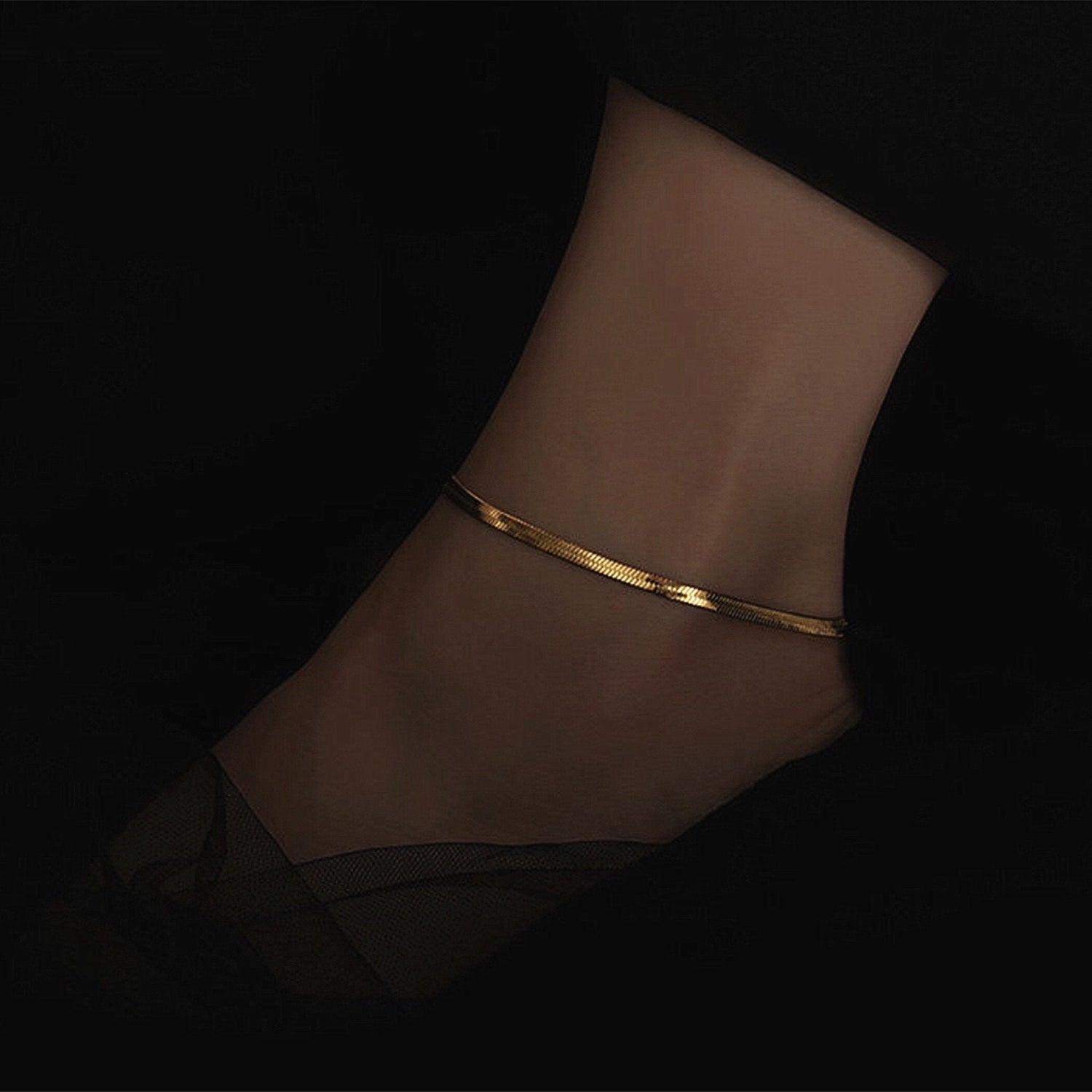 Snake Chevron Anklet – Maylie&Lou - Main Image