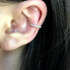 Dainty Gold and Silver CZ Conch Ear Cuff Earrings, Minimal Non Piercing Cartilage Earring, Non pierced CZ ear cuff, "Aria" Earrings